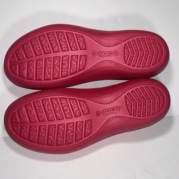 Crocs Jayna Slingback Ballet Flats Womens 6 Pink Raspberry‎ Round Toe Slip On - Picture 6 of 10